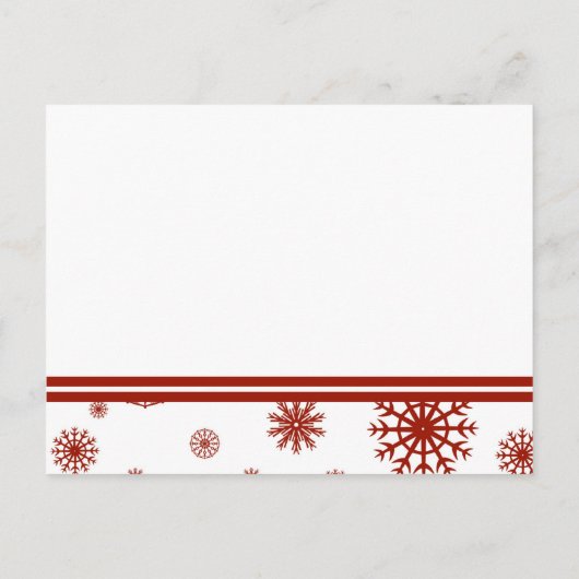 Red Save the Date Winter Wedding Briefkaart (Achterkant)