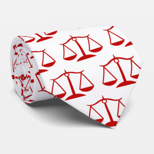Red Scales of Justice Lawyer Court Legal Stropdas