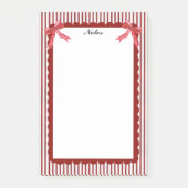 Red Scallop Bows Valentijnsdag Kerstvakantie Post-it® Notes (Voorkant)