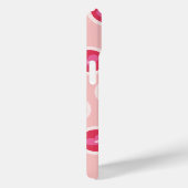 Red Scalloped Cute Love Hearts Valentijnsdag Case-Mate iPhone Case (Achterkant / Rechts)