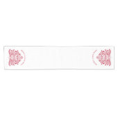 Red Scandinavian Folk Art kerstboom Korte Tafelloper (Horizontaal)