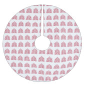 Red Scandinavian Folk Art Scandinadic kerstboom Kerstboom Rok (Voorkant)