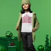 Red Scandinavian Folk Art Scandinadic kerstboom T-shirt