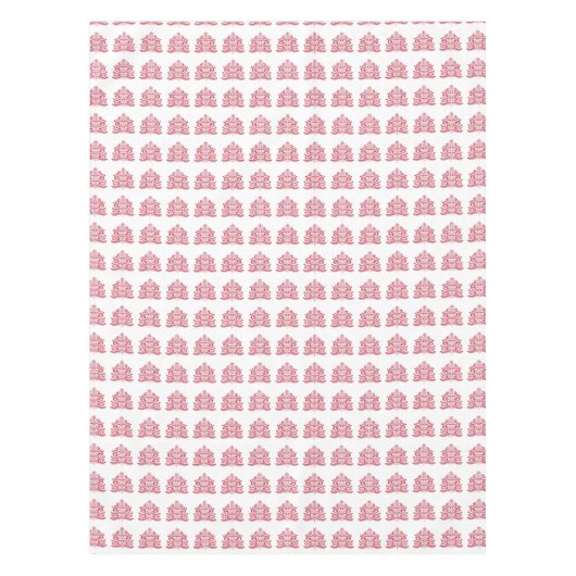 Red Scandinavian Folk Art Scandinadic kerstboom Tafelkleed (Voorkant)