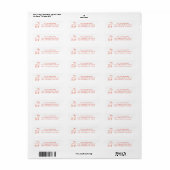 Red Scandinavian Reindeer Return Label (Full Sheet)