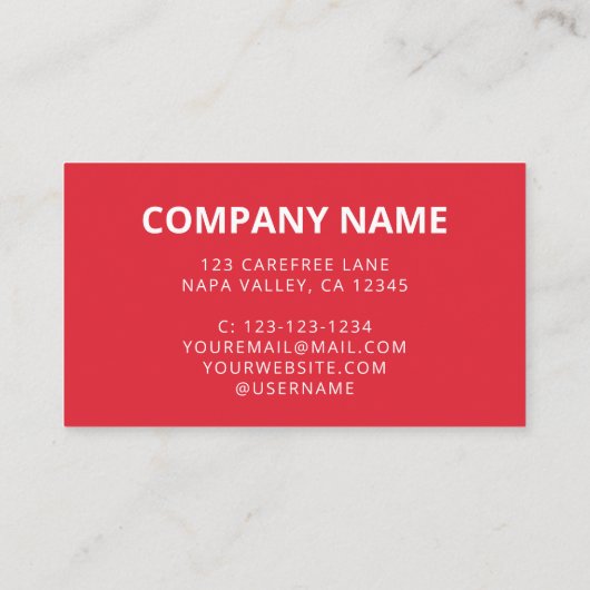 Red Scannable QR Code Logo Visitekaartje (Achterkant)