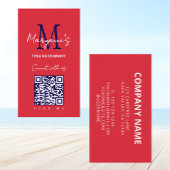 Red Scannable QR Code Logo Visitekaartje