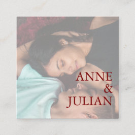 Red Scannable QR Code Wedding Enclosure Card Informatiekaartje