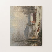 Red School House (country scene) 1858 Legpuzzel (Verticaal)