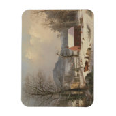 Red School House (country scene) 1858 Magneet (Verticaal)