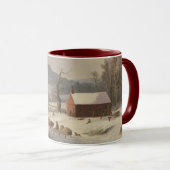 Red School House (country scene) 1858 Mok (Voorkant rechts)