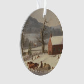 Red School House (Country Scene): Ornament (voorkant)