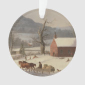 Red School House (Country Scene): Ornament (voorkant)