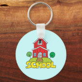 Red School House Sleutelhanger (Voorkant)