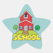 Red School House Ster Sticker (Voorkant)