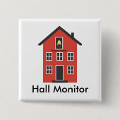 Red Schoolhouse Hall Monitor Button (Voorkant)
