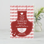 Red Schort BBQ Baby shower Invitation Kaart (Staand voorkant)