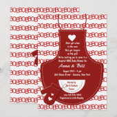 Red Schort BBQ Baby shower Invitation Kaart (Voorkant / Achterkant)