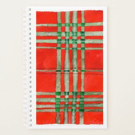 RED SCOTT TARTAN 5.5x8.5 Planner / Agenda (Voorkant)