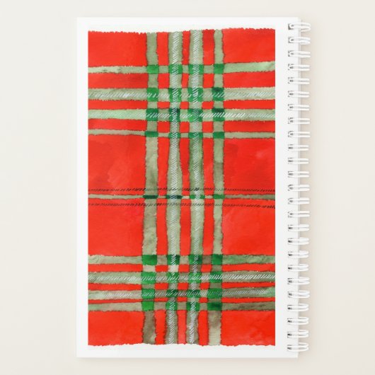 RED SCOTT TARTAN 5.5x8.5 Planner / Agenda (Achterkant)