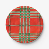 RED SCOTT TARTAN 7-inch Bord Ronde papier (Voorkant)