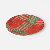 RED SCOTT TARTAN 7-inch Bord Ronde papier (Gekanteld)