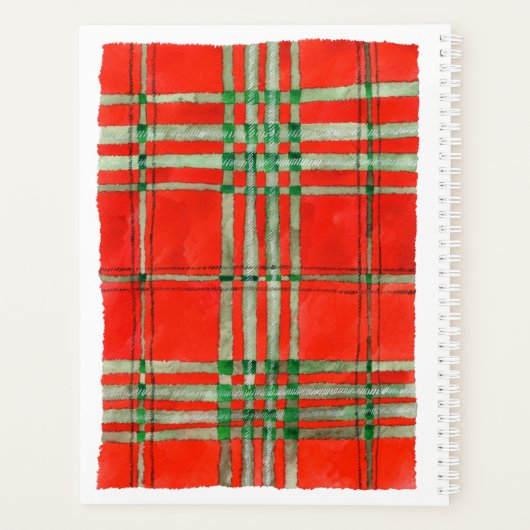RED SCOTT TARTAN 8.5x11 Planner / Kalender (Achterkant)