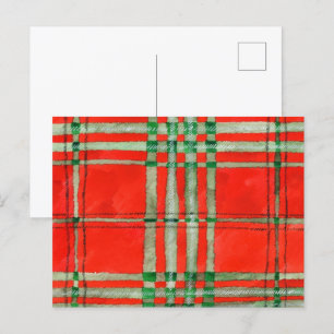 RED SCOTT TARTAN Briefkaart