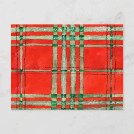 RED SCOTT TARTAN Briefkaart (Voorkant)