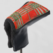RED SCOTT TARTAN Golf Putter Hoesje Golfheadcover (3/4 voorkant)