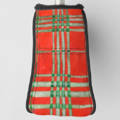 RED SCOTT TARTAN Golf Putter Hoesje Golfheadcover (Draai 90)