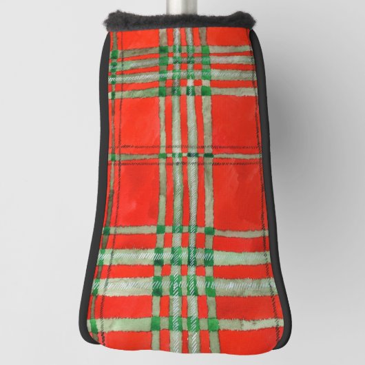 RED SCOTT TARTAN Golf Putter Hoesje Golfheadcover (Draai 90)
