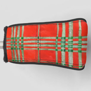 RED SCOTT TARTAN Golf Putter Hoesje Golfheadcover