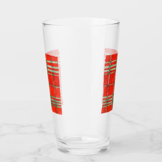 RED SCOTT TARTAN Pint Glass Glas (Rechts)