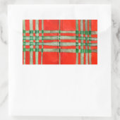 RED SCOTT TARTAN Rectangle Stickers (Tas)