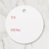 RED SCOTT TARTAN Ronde Gift Labels (Achterkant)