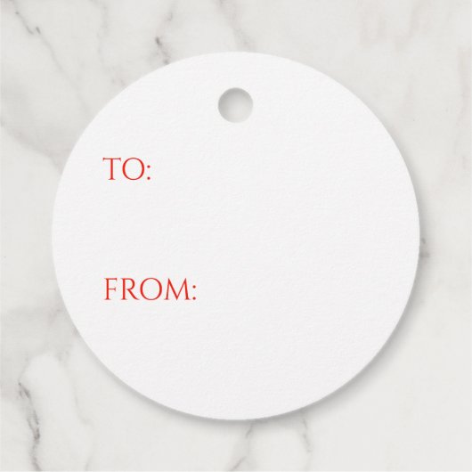 RED SCOTT TARTAN Ronde Gift Labels (Achterkant)