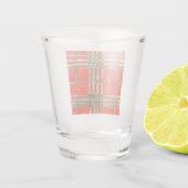 RED SCOTT TARTAN Shot Glass Glas (Achterkant)