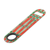 RED SCOTT TARTAN Speed Bottle Open Speed Flessenopener (Voorkant Gekanteld)