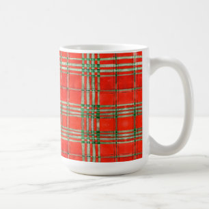 RED SCOTT TARTAN Tall White Mok