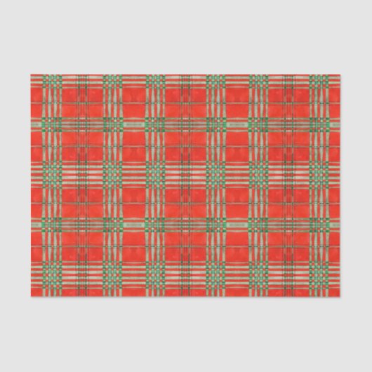 RED SCOTT TARTAN tissuepapier (Voorkant)