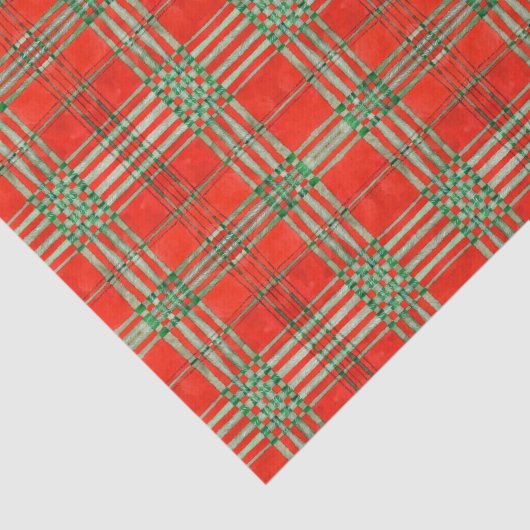 RED SCOTT TARTAN tissuepapier (Detail)