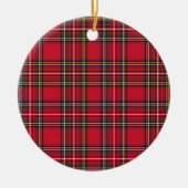Red Scottish Pset Tartan Keramisch Ornament (Voorkant)