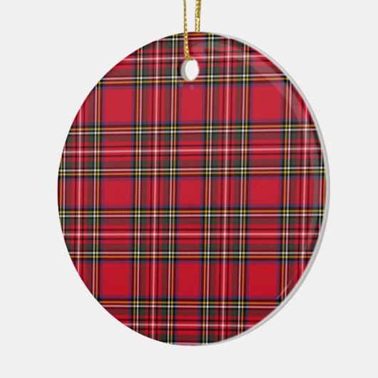 Red Scottish Pset Tartan Keramisch Ornament (Links)