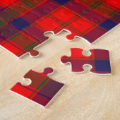 Red Scottish Tartan Legpuzzel (Zijkant)
