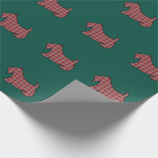 Red Scottish Terrier-inpakpapier Cadeaupapier (Hoek)