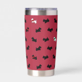 Red Scottish Terrier Tumbler Geïsoleerde Drinkbeker (Achterkant)