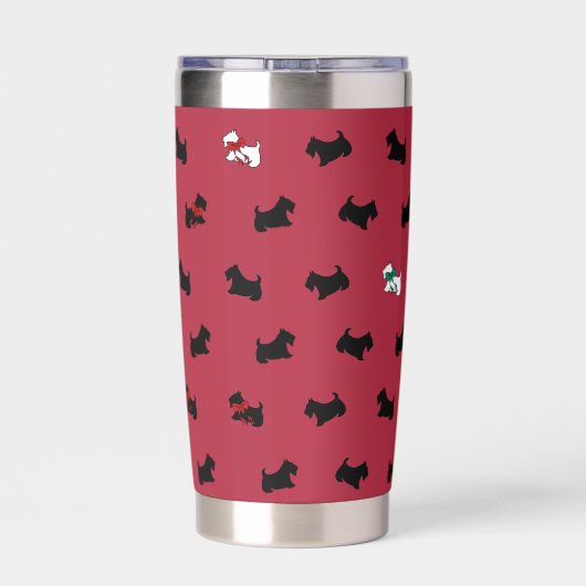 Red Scottish Terrier Tumbler Geïsoleerde Drinkbeker (Achterkant)