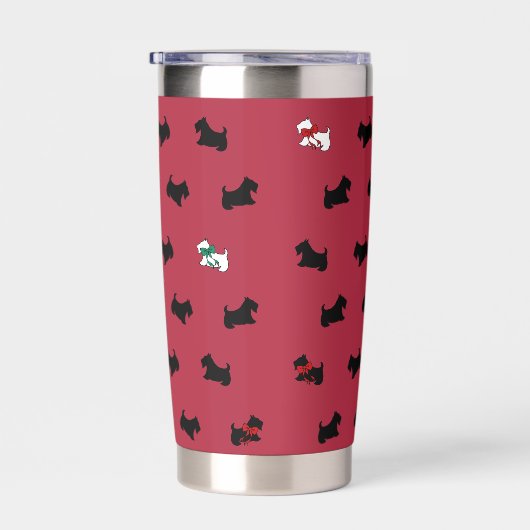 Red Scottish Terrier Tumbler Geïsoleerde Drinkbeker (Rechts)