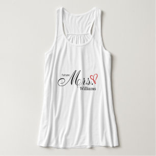 Red Scribble Heart Future Mrs. Tanktop